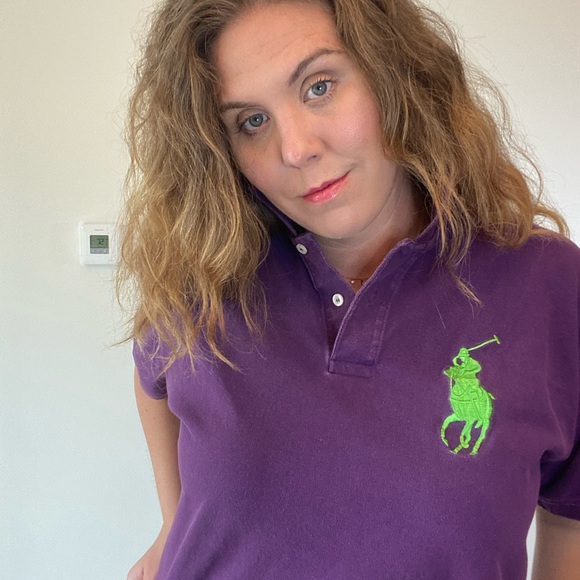 Purple Polo #3 on sleeve and Big Green Pony - Picture 3 of 5